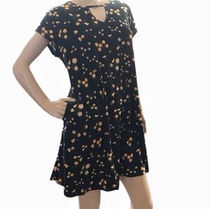 Black & Yellow Floral Dress